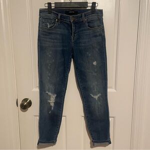 J Brand Cropped Distressed Mischief Skinny Jeans Women's Size 26